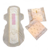 Pack of_12 Pcs Cotton Bamboo Sanitary Pads with Wings (White, each pack_6 pads)