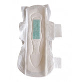 White cotton sanitary napkins, pack of 8 pcs with wings for secure fit, ideal for regular flow protection and travel-friendly packaging, high absorbency core and breathable material