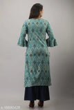 Rayon printed kurta sharara set, three-quarter sleeves, vibrant Indian traditional wear for women, pack of 2 sizes available