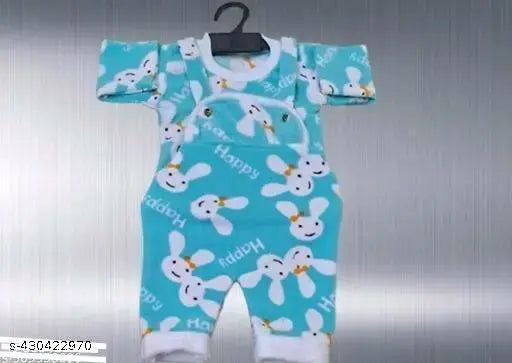 Wool printed net Winter dungaree for baby, stylish kids wear in sizes 0-3 Months, 0-6 Months, 3-6 Months. Indian origin