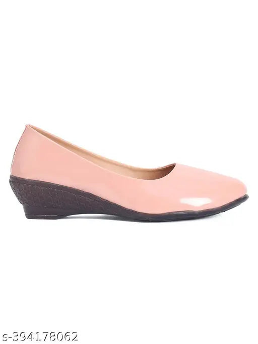 Pink synthetic peep toes FiiA women's fashion bellies, lightweight Aimix sole for comfort, Indian-made