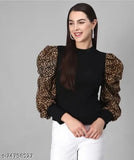 Black cotton t-shirt with long sleeves featuring solid tiger stripes design, one size available in S or M, made in India