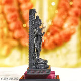 Black resin Ram Lalla statue (6 inch height), handcrafted idol for Puja, perfect for spiritual sanctuaries or gifts. Indian artisanal craftsmanship