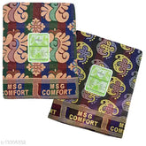 Multicolor cotton Comfort Blank (60" x 90"), pack of 2 free size, Indian-made home decor