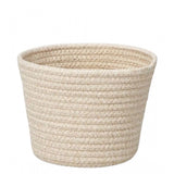 Cotton Pack Of_2 White Pen Holder Storage Basket For Clothes (White)
