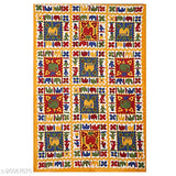 Voguish cotton queen-sized bedsheets with 2 pillow covers, 330 thread count, attractive design from India