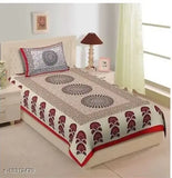 Amazing single cotton bedsheet (59*78), pack of 1, soft and durable bed linen for home decor, India origin