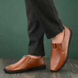 Tan mesh slip-on loafers for men, Airmix sole - casual footwear package (UK/IND 6, US/8, EUR 40)