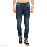 Trendy denim jeans for men, dyed/washed, size 30x43 (India)