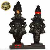 Marble God Idol: Om Sai Gifts Vitthala Rukmini Murti, intricately detailed Lord Vitthal and Rukmini pair, ideal for gifting to devotees, originating from India