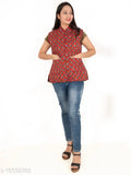 Sleeveless VSR hand-block printed ethnic cotton quilted jacket (L), Indian craftsmanship