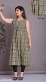 Contemporary casual cotton kurti, modern Indian women's clothing in size M