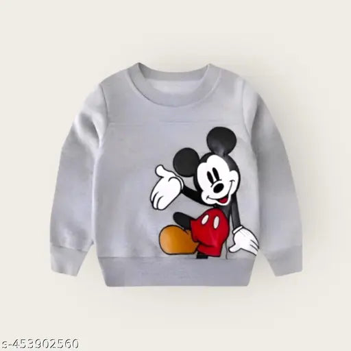 Gray & Blue Kids Sweatshirts Pack-2, long sleeves with fun printed patterns for baby boys and girls, on display rack