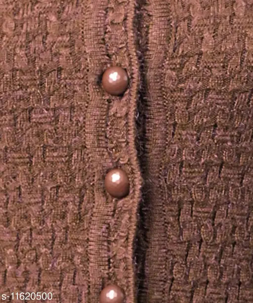 Ogarti acrylic women's long-sleeved cardigan, self-designed knitted pattern, on mannequin