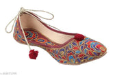 Multicolor synthetic leather PVC Rajasthani Jaipuri belly shoes for women, comfortable and stylish ballerinas from SHREE OL brand