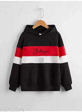 Black cotton colorblocked hoodie for boys, hot selling Scatchite sweatshirt, 8-19 years sizes available