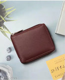 Brown artificial leather wallet, 4 card slots, versatile for casual evening/party events, travel, or formal occasions