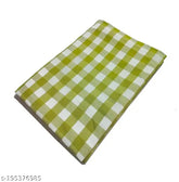 Handloom cotton lemon green check single bedsheet by YES YES APPARELS, superfine quality for summer use on a single bed