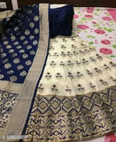 Bollywood-inspired Banarasi jacquard saree lehenga and choli set in soft silk with matching dupatta
