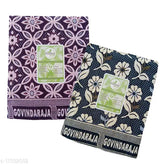 Feather Green cotton blankets pack of 2, free size (90in x 60in), soft and cozy Indian cotton bedding