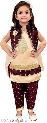 Silk festival dress for girl, embellished lehenga with aari work and checked dupatta
