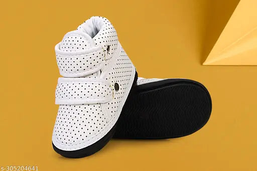 Pink & White Textile Baby Shoes Combo Pack (2 pairs), featuring chu-chu sound music and velcro fastening for maximum comfort and breathability. Ideal for boys, designed in India