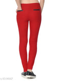 Cotton Lycra jeggings for women - solid, stretchy, fashionable bottoms from India (size 26)