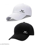 Multicolor cotton baseball caps, unisex design, trendy SKYRIDE brand pack of 2 for casual wear