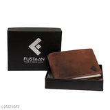 Brown genuine leather men's wallet, premium style, free size (9cm x 12cm), made in India