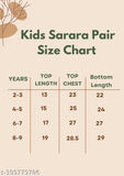 Rayon-cotton sleeveless Sarara dress, versatile kids' festive wear with printed top and bottom, Indian traditional outfit for 2-9 years