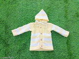 New born baby woolen striped hoodie sweater pajama set with socks, warm and stylish for winter in India