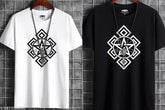 Men's polyester short-sleeve printed t-shirt combo, vibrant graphics, eco-friendly, summer/autumn fashion, India