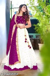 New designer satin lehenga choli with net dupatta, embroidered semi-stitched, short sleeves. 12-16 years size range, India origin