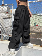Black polycotton NS pant for women - elegant and well-structured fit, perfect gift for sister, friend, wife, or mother. Made in India