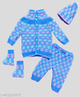 Blue kids sweater, newborn baby sweater set for both boys and girls. Made in India