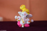 Metal Ganesh Idol Car Dashboard - Indian Lord Ganesha Figurine for Diwali decor