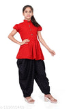 Crepe girl clothing set, self-designed and pack of 2, sizes ranging from 4-5 Years to 15-16 Years, high-quality dress by Misha Enterprise, made in India