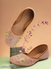 Embellished synthetic ballerinas for women and girls, slip-on style - Indian made footwear on display