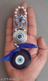 Blue glass Feng Shui evil eye OM hanging ornament for protection and blessing - PAYSTORE Nazar Battu