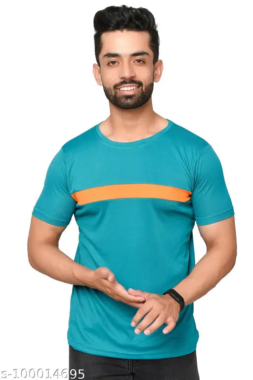 Men's CGreen gym t-shirt, premium quality synthetic short sleeves in black, fitness apparel for XL, L, M sizes