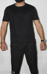 Classy Men's Polyester T-shirt, printed short sleeves, S - Chest 35in, length 27in. Made in India