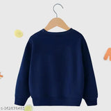 Multi-colored cotton blend winter sweatshirt for kids, printed pattern, long sleeves, sizes from 3-4 years to 13-14 years (India origin)