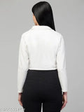 Suede double-breasted casual blazer for women, solid leather and high-quality craftsmanship