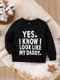 Long sleeve cotton boys sweat T-shirt with printed design, suitable for ages 1-6 years