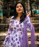 Georgette printed kurtis for women, long sleeves, size S to XXL, Indian origin