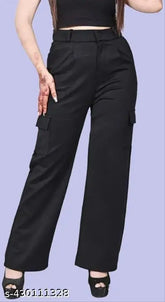 Light color, cotton blend cargo oversized pants plus size for women, elastic bottom for daily wear