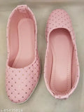 Pink FABULOUSWOMEN Bellies Ballerinas K333, stylish casual shoes for women in sizes IND-5 to IND-9 from India
