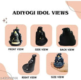 Handcrafted black resin Adiyogi Shiva incense holder with 21 scented cones, Indian decor showpiece for mindful living