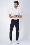 Grey denim men's slim jeans, high-quality and comfortable, perfect for casual or office wear, size 30