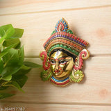 Gold-finished Goddess Durga wall hanging (16.5cm x 4cm), perfect for home decor or Diwali gift
